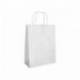 BOLSA PAPEL Q-CONNECT CELULOSA BLANCO L CON ASA RETORCIDA 320X400X14 MM