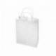 BOLSA PAPEL Q-CONNECT CELULOSA BLANCO L CON ASA RETORCIDA 320X400X14 MM