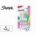 ROTULADOR MARCA SHARPIE PERMANENTE S-NOTE PUNTA BISELADA TRAZO 1,2 /3,87 MM BLISTER 4 UNIDADES COLORES SURTIDOS