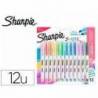 ROTULADOR MARCA SHARPIE PERMANENTE S-NOTE PUNTA BISELADA TRAZO 1,2 /3,87 MM BLISTER 12 UNIDADES COLORES SURTIDOS