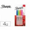 ROTULADOR MARCA SHARPIE PERMANENTE FINO BLISTER 4 UNIDADES COLORES FANTASIA SURTIDOS