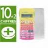 CALCULADORA MARCA MILAN CIENTIFICA M240 SUNSET TAPA TRANSLUCIDA 2 LINEAS 240 FUNCIONES 10+2 DIGITOS COLOR ROSA /AMARILLO