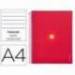 CUADERNO ESPIRAL LIDERPAPEL DIN A4 MICRO ANTARTIK RAYADO HORIZONTAL ROJO CARTON FORRADO