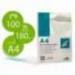 PAPEL VERJURADO LIDERPAPEL DIN A4 180G/M2 COLOR CREMA PAQUETE DE 100 HOJAS