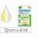 CINTA MARCA DYMO METALIZADA LETRATAG 12MM X 4MT PAPEL BLANCO / PLASTICO AMARILLO / METALICA PLATA PACK DE 3