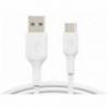 CABLE MARCA BELKIN CAB001BT2MWH USB-C A USB-A BOOS CHARGE LONGITUD 2 M COLOR BLANCO