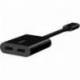 ADAPTADOR BELKIN F7U081BTBLK USB-C DE AUDIO Y CARGA NEGRO