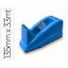 PORTARROLLO SOBREMESA Q-CONNECT PLASTICO PARA CINTA DE 33 MT AZUL 135X58X60 MM