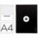 CUADERNO ESPIRAL LIDERPAPEL DIN A4 MICRO ANTARTIK RAYADO HORIZONTAL NEGRO 80H
