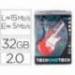 MEMORIA USB TECH ON TECH PENDRIVE 32GB GUITARRA RED ONE