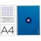 Cuaderno espiral liderpapel a4 micro antartik tapa forrada 80h 90 gr cuadro 5mm 1 banda 4 taladros color azul oscuro