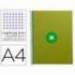 Cuaderno espiral liderpapel a4 micro antartik tapa forrada 80h 90 gr cuadro 5mm 1 banda 4 taladros color verde
