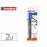 ROTULADOR EDDING PUNTA FIBRA 1200 COLOR AZUL N.3 PUNTA REDONDA 0.5 MM BLISTER DE 2 UNIDADES