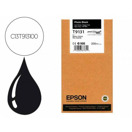 TONER INK-JET EPSON T9131 COLOR NEGRO C13T913100