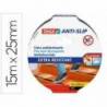 CINTA ANTIDESLIZANTE ADHESIVA TESA USO INTERIOR / EXTERIOR NEGRO 15 MT X 25 MM