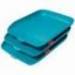 BANDEJA SOBREMESA LEITZ PLASTICO SET DE 3 UNIDADES AZUL