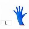 GUANTE DE NITRILO DESECHABLE SENSITIVE SIN POLVO TALLA L GRANDE AZUL CAJA DE 100 UNIDADES