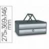 FICHERO CAJONES DE SOBREMESA CEP MOOV UP RECICLADO 80% CON CERRADURA RECICLADO 80% 2 CAJONES GRIS