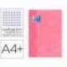 RECAMBIO COLOR 1 OXFORD DIN A4+ 80 HOJAS 90 GR CUADRO 5 MM 4 TALADROS COLOR ROSA