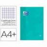 Recambio color 1 oxford din a4+ 80 hojas 90 gr cuadro 5 mm 4 taladros color ice mint.