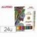 Lápices de colores alpino experience mina premium 3,3 mm caja cartón de 24 unidades colores