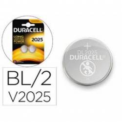 Pila alcalina boton marca Duracell CR2025 Blister 2 unidades
