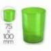CUBILETE PORTALAPICES Q-CONNECT PLASTICO COLOR VERDE TRANSLUCIDO