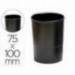 CUBILETE PORTALAPICES Q-CONNECT PLASTICO COLOR NEGRO OPACO
