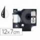 Cinta Q-Connect 1000 color negro blanco 12mm x 7mt Dymo