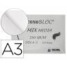 BLOC DE DIBUJO MULTITECNICAS MICHEL ECONOBLOC MIX MEDIA DIN A3 100 HOJAS 240 GR ENCOLADO