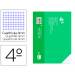 Recambio marca liderpapel cuarto apaisado 100 h 2tca-01 cuadro 4 mm 2 taladros con margen