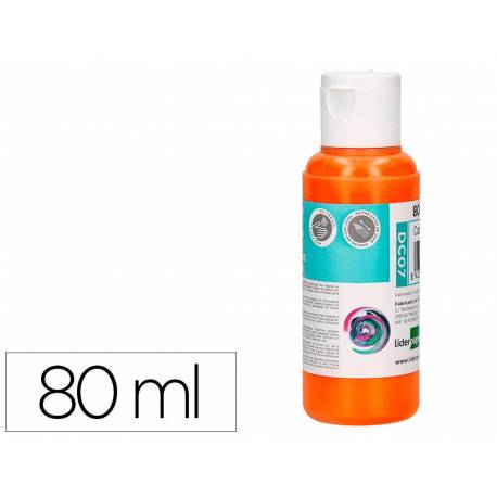 PINTURA ACRILICA LIDERPAPEL BOTE DE 80 ML COLOR NARANJA