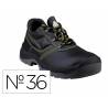 ZAPATOS DE SEGURIDAD MARCA DELTAPLUS PIEL CRUPON PIGMENTADA SUELA PU BI DENSIDAD COLOR NEGRO TALLA 36