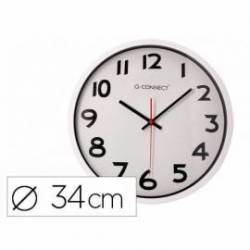 Reloj de pared plastico 38 cm marco plateado