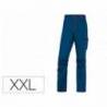 PANTALON DE TRABAJO DELTAPLUS CINTURA ELASTICA 5 BOLSILLOS AZUL MARINO / NARANJA TALLA XXL