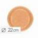 Plato de papel reciclable 23 cm blanco