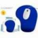 Alfombrilla para raton q-connect reposamuñecas de gel color azul 190x230x20 mm