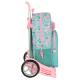 MOCHILA SAFTA CON CARRO VICKY MARTIN BERROCAL MINT PARADISE 460X300X140 MM