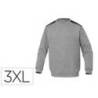 SUDADERA MARCA DELTAPLUS SWEAT OLINO CON REFUERZO EN ESPALDA Y CODOS GRIS TALLA 3XL