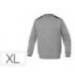 SUDADERA MARCA DELTAPLUS SWEAT OLINO CON REFUERZO EN ESPALDA Y CODOS GRIS TALLA XL