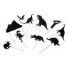 JUEGO MIDEER TITERES DE SOMBRAS DINOSAURIOS 12 PIEZAS
