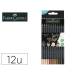 LAPICES DE COLORES MARCA FABER CASTELL BLACK EDICION TONOS DE PIEL CAJA DE 12 UNIDADES COLORES SURTIDOS