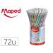 LAPIZ DE GRAFITO MARCA MAPED PLASTICO GLITTER DECO HB CON GOMA COLORES SURTIDOS