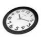 Reloj pared plastico 30 cm marco negro