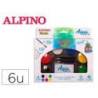PALETA MAQUILLAJE MARCA ALPINO ACUARELABLE PRO 6 COLORES SURTIDOS