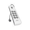 REGLETA MARCA BELKIN BSV804VF2M DE PROTECCION CONTRA SOBRETENSIONES 8 TOMAS + 2 PUERTOS USB (2,4 A) BOTON DE
