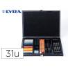 SET DIBUJO MARCA LYRA ESTUCHE DE MADERA CON 31 PIEZAS SURTIDAS