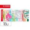 ROTULADOR STABILO 2/5 MM 18 UNIDADES 8 COLORES NEÓN+ 10 COLORES PASTEL