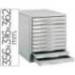 Fichero cajones de sobremesa 8211c 356x316x362 mm 11 cajones color gris