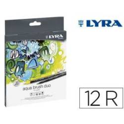 Rotulador Lyra Duo Art Pen doble punta fina y gruesa caja de 12 unidades